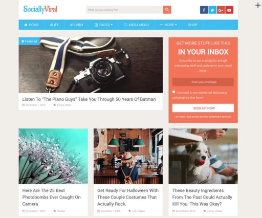 socially viral theme