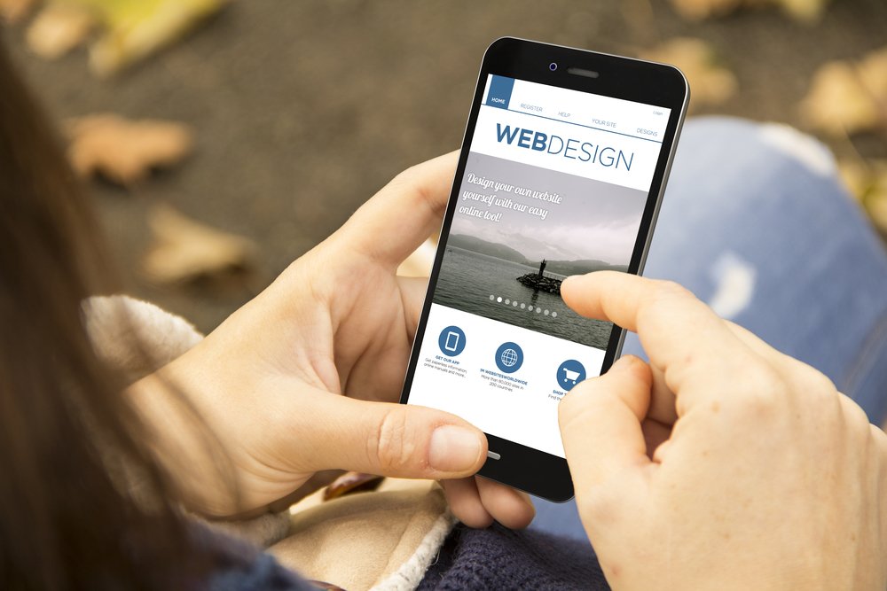 web design on mobile
