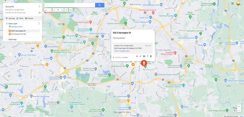 google maps edit tooltip